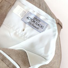 画像9: 〜90's Levi's "ACTION SLACKS" POLYESTER PANTS "MADE IN USA"【BEIGE  W33 程度】 (9)