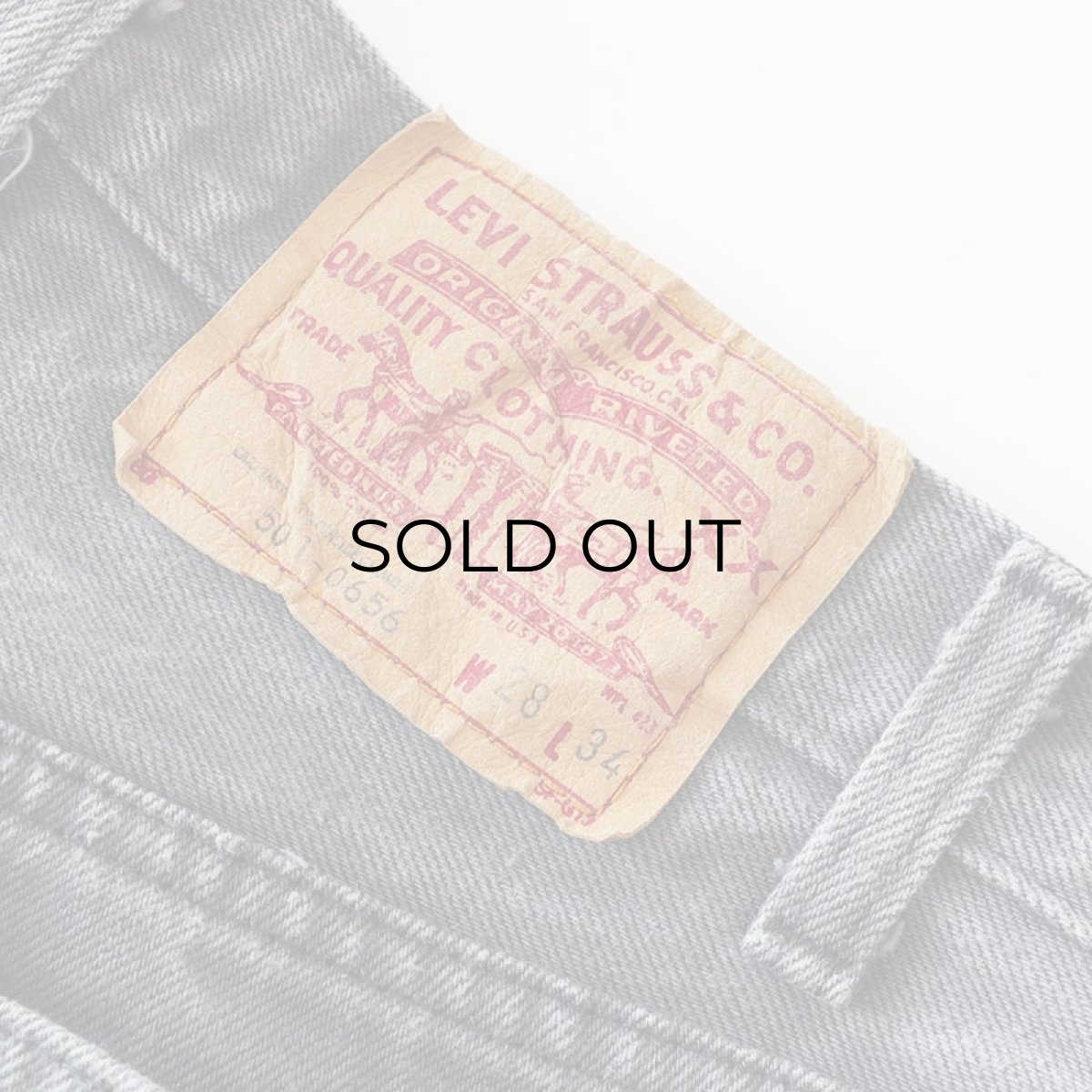 画像9: LEVI'S 501 GRAY DENIM PANTS "INSEAM SINGLE" "made in USA" 【W28程度】 (9)