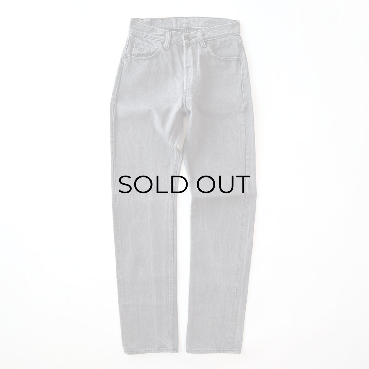 画像2: LEVI'S 501 GRAY DENIM PANTS "INSEAM SINGLE" "made in USA" 【W28程度】 (2)
