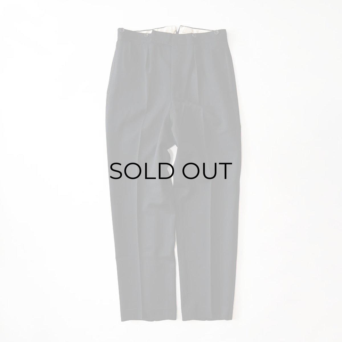 画像1: OLD MITIN WOOL EURO TUCK TUXEDO SLACKS (1)