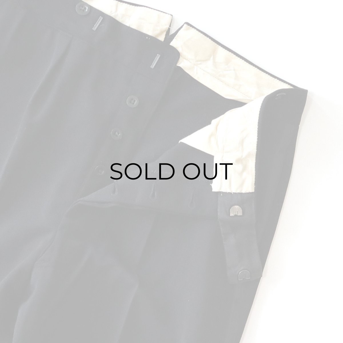 画像5: OLD MITIN WOOL EURO TUCK TUXEDO SLACKS (5)