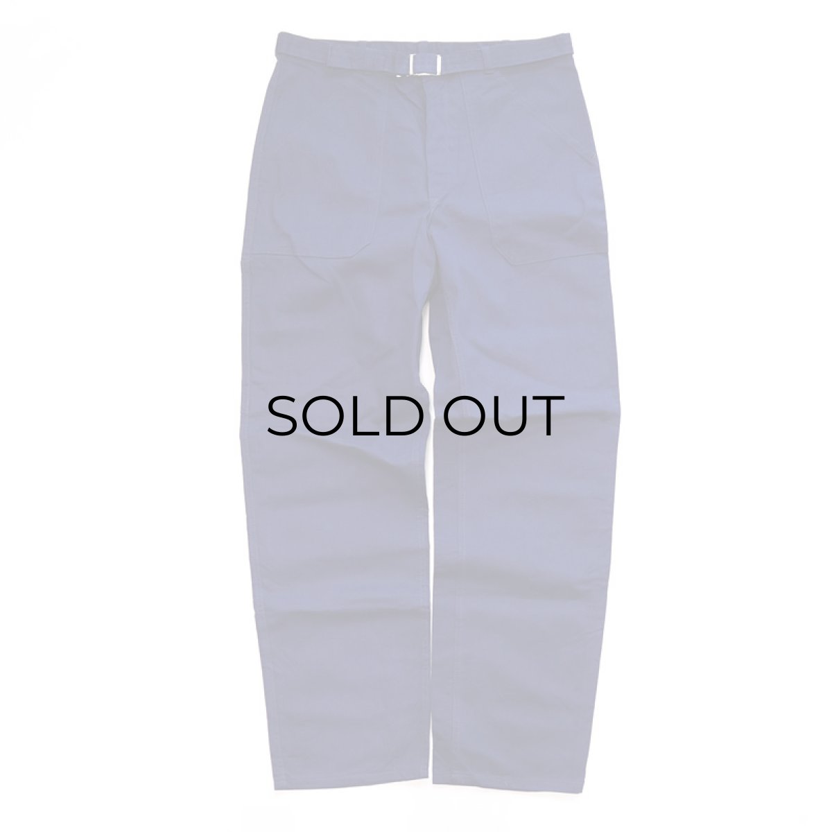 画像2: Kempel COTTON HERRINGBONE TWILL GERMAN WORK PANTS with BELT (2)