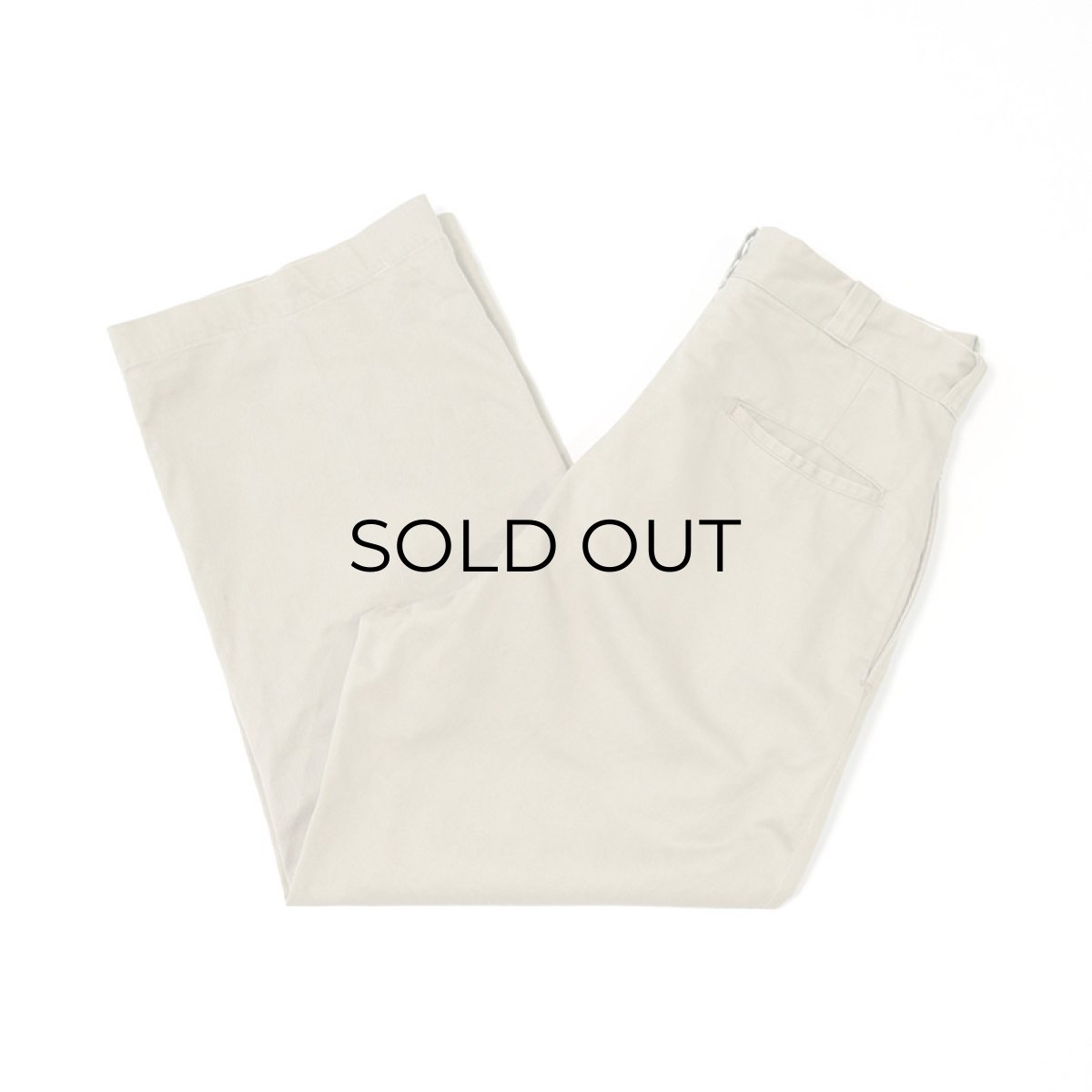 画像1: 60's US MILITARY COTTON KHAKI TROUSERS 【W32 x L25.5 程度】 (1)