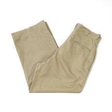 画像1: 60's US MILITARY COTTON KHAKI TROUSERS 【W32 x L25.5 程度】 (1)