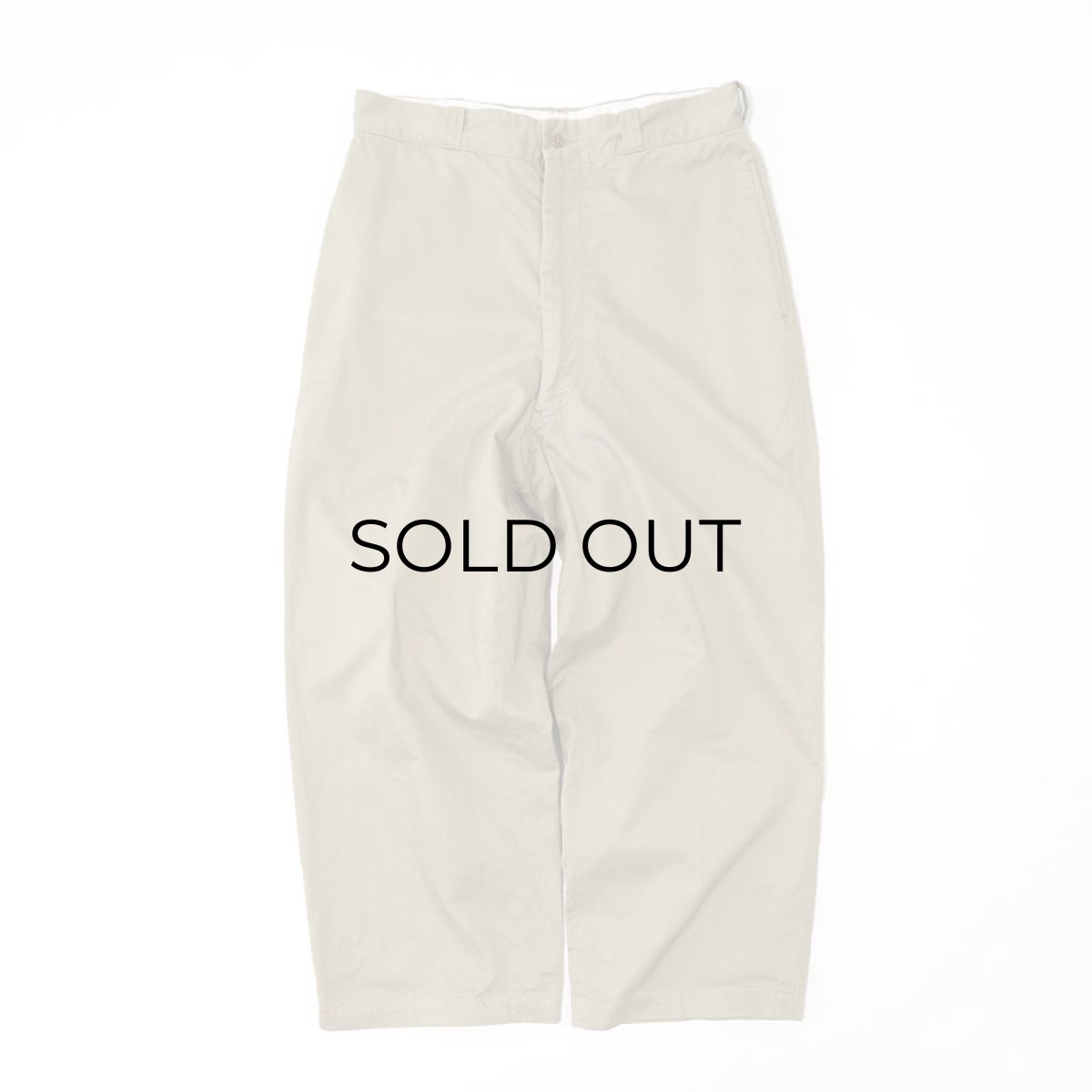 画像2: 60's US MILITARY COTTON KHAKI TROUSERS 【W32 x L25.5 程度】 (2)