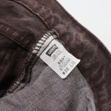 画像8: LEVI'S 550 BROWN DENIM PANTS "made in USA" 【W30 程度】 (8)