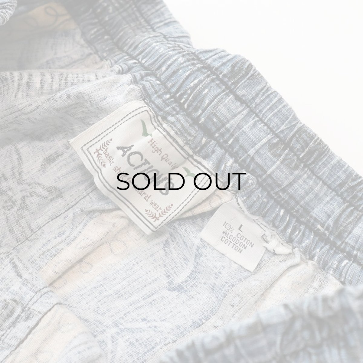 画像8: 〜90's ACTION'S COTTON ALL OVER PATTERN EASY PANTS (8)