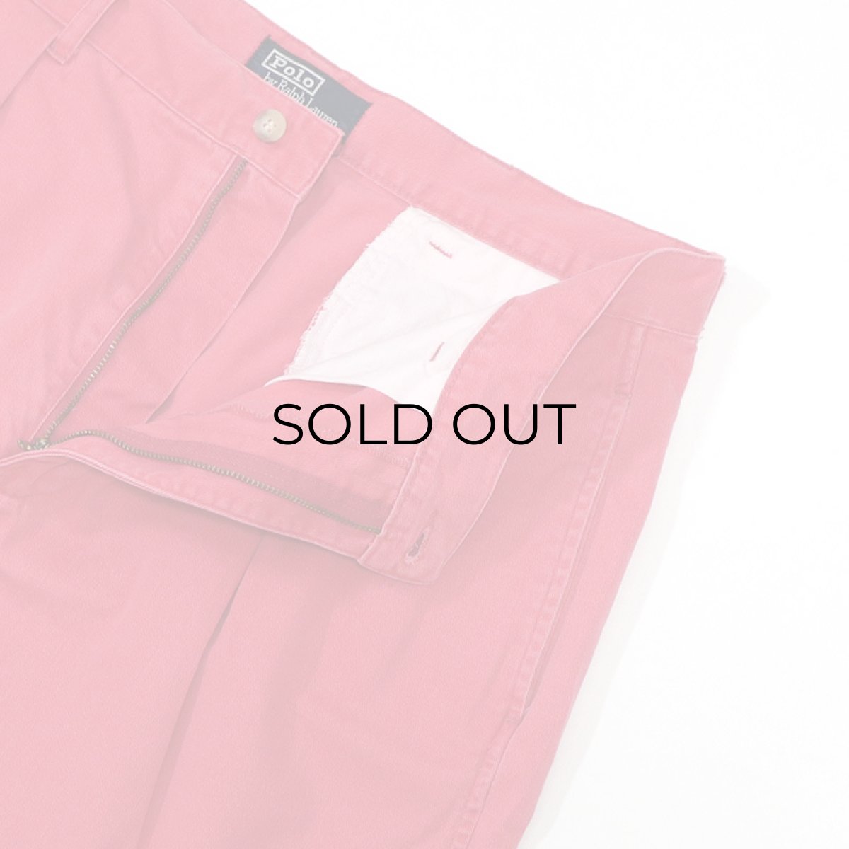 画像4: 90's Polo by Ralph Lauren "POLO CHINO" COTTON TWILL TUCK SHORTS【W34 程度】 (4)