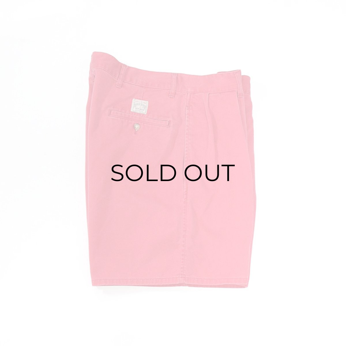 画像2: 90's Polo by Ralph Lauren "POLO CHINO" COTTON TWILL TUCK SHORTS【W34 程度】 (2)