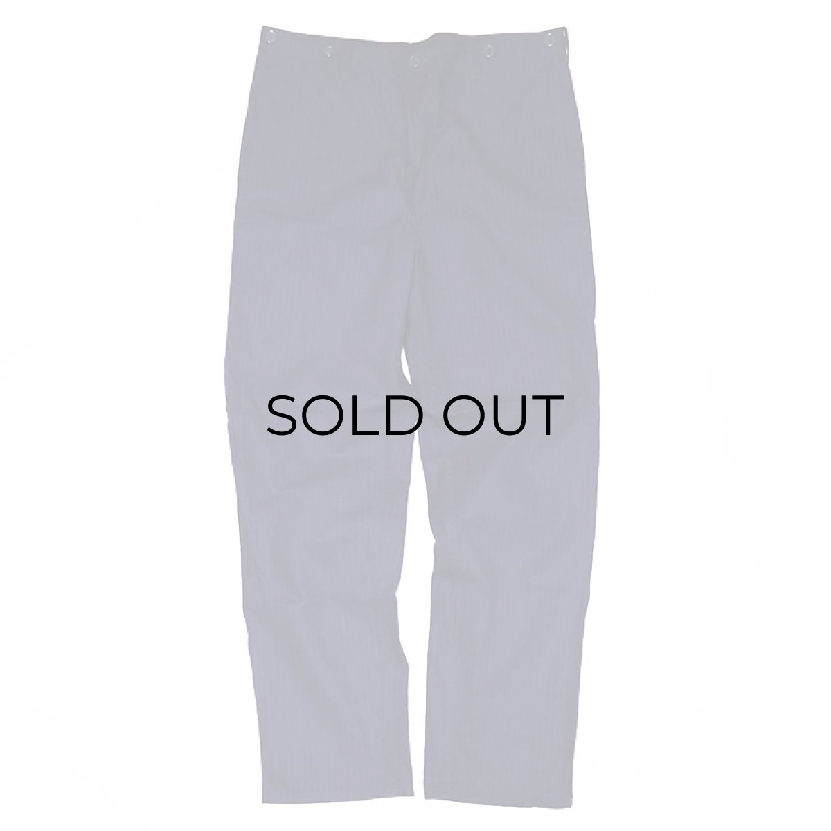 画像2: OLD UNKNOWN BRAND COTTON HERRINGBONE TWILL GERMAN WORK PANTS　【W36 x L31 程度】 (2)
