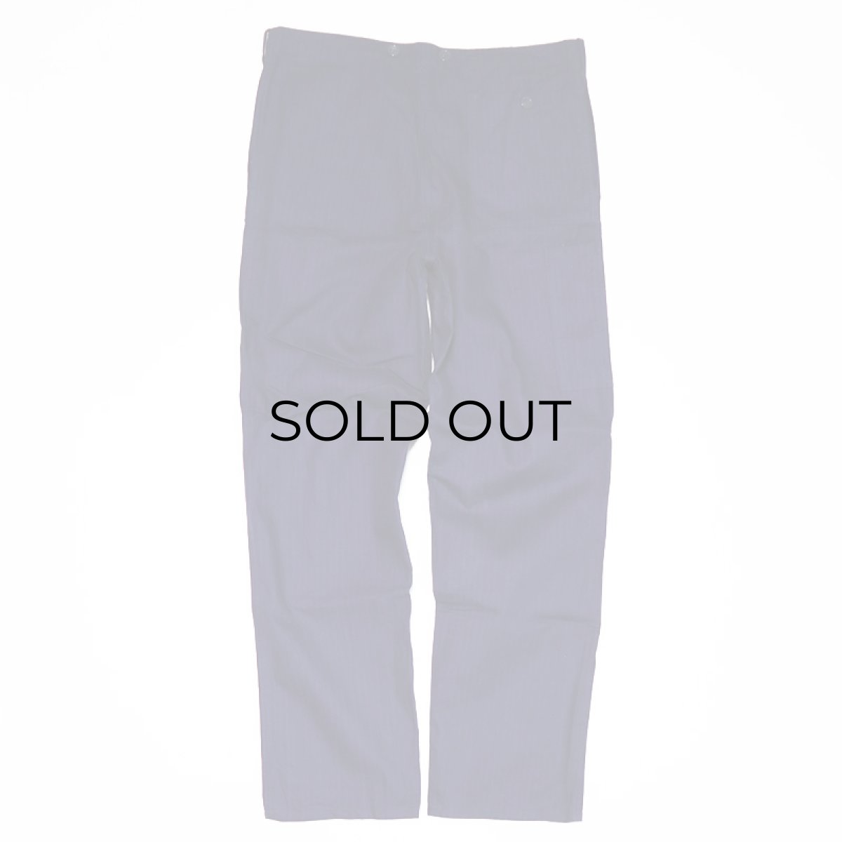 画像4: OLD UNKNOWN BRAND COTTON HERRINGBONE TWILL GERMAN WORK PANTS　【W36 x L31 程度】 (4)
