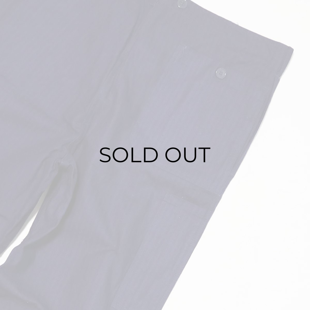 画像8: OLD UNKNOWN BRAND COTTON HERRINGBONE TWILL GERMAN WORK PANTS　【W36 x L31 程度】 (8)