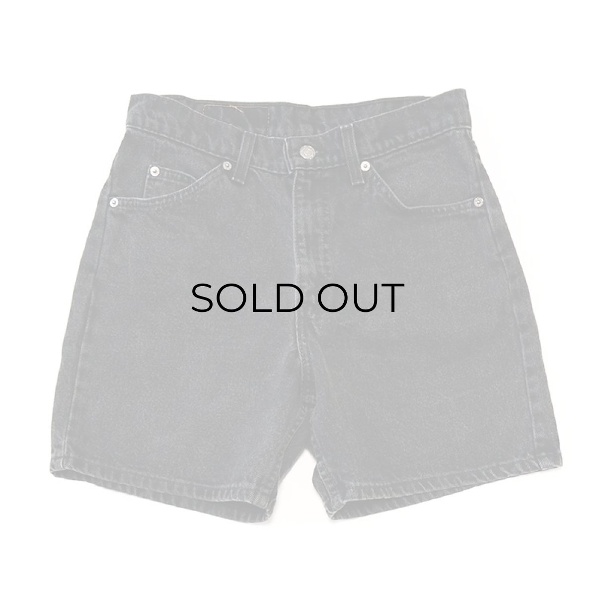 画像2: LEVI'S 550 BLACK DENIM SHORTS "made in USA" 【W30 程度】 (2)