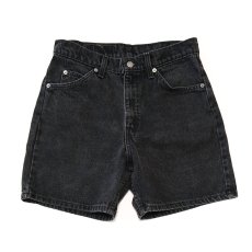 画像2: LEVI'S 550 BLACK DENIM SHORTS "made in USA" 【W30 程度】 (2)