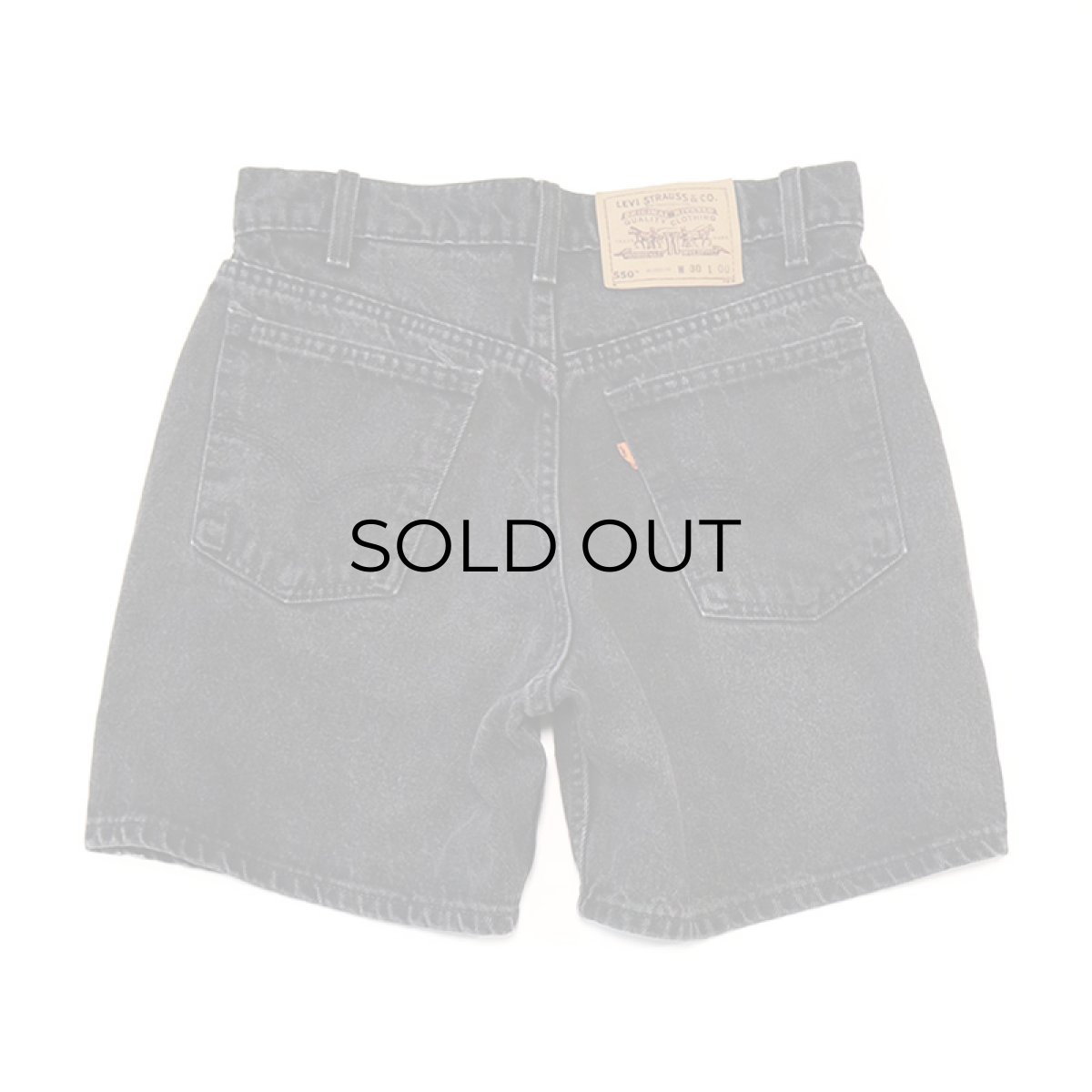 画像3: LEVI'S 550 BLACK DENIM SHORTS "made in USA" 【W30 程度】 (3)