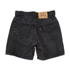 画像3: LEVI'S 550 BLACK DENIM SHORTS "made in USA" 【W30 程度】 (3)