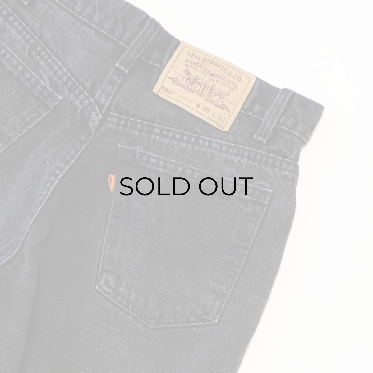 画像5: LEVI'S 550 BLACK DENIM SHORTS "made in USA" 【W30 程度】 (5)