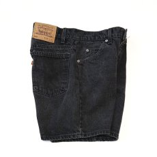 画像1: LEVI'S 550 BLACK DENIM SHORTS "made in USA" 【W30 程度】 (1)