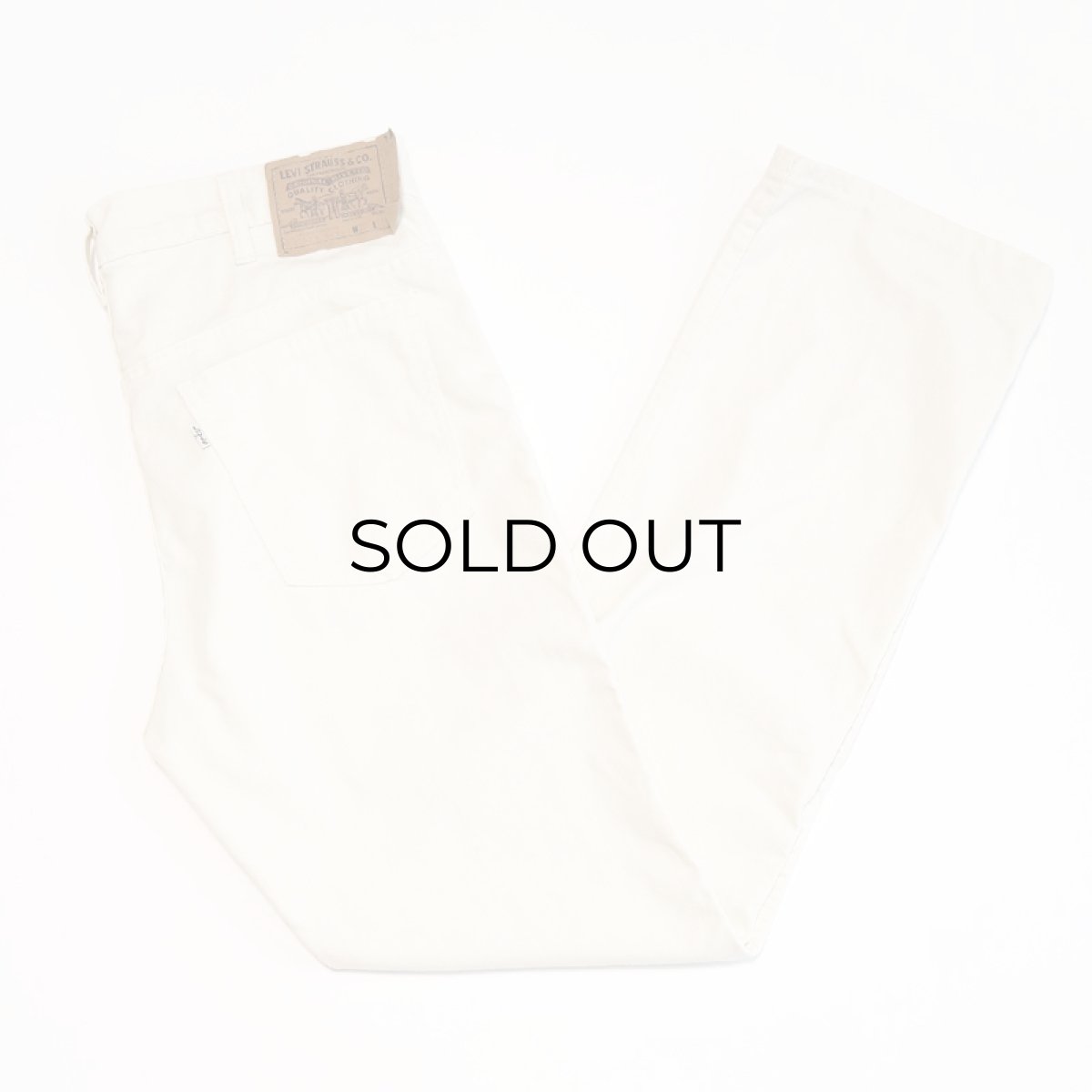 画像1: 80's LEVI'S 509 WHITE HOPSACK STRAIGHT PANTS "made in USA" 【W34 x L32 程度】 (1)