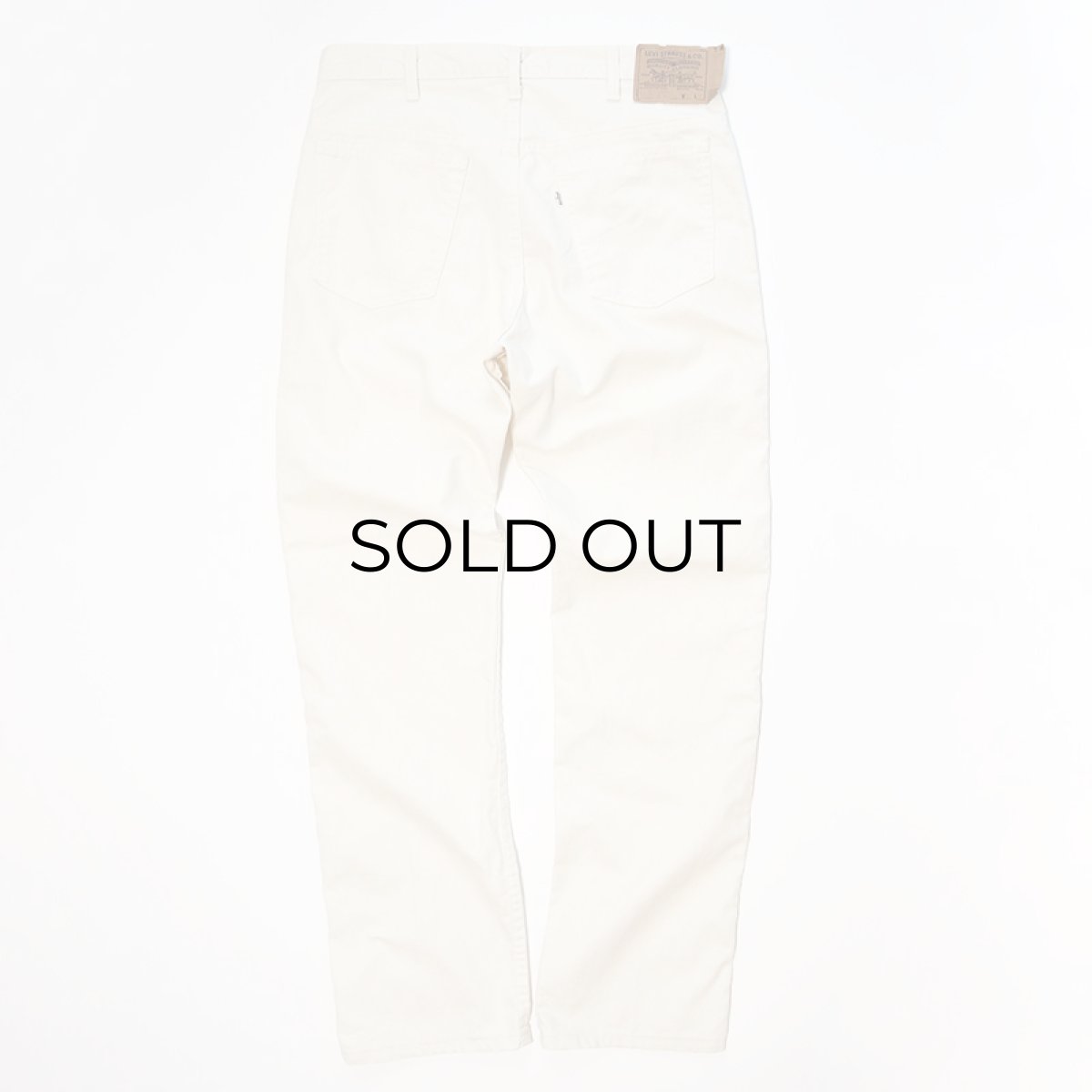 画像4: 80's LEVI'S 509 WHITE HOPSACK STRAIGHT PANTS "made in USA" 【W34 x L32 程度】 (4)