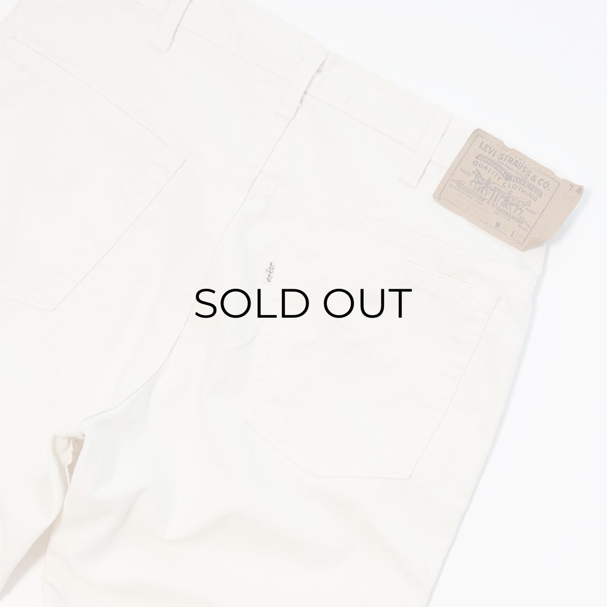 画像10: 80's LEVI'S 509 WHITE HOPSACK STRAIGHT PANTS "made in USA" 【W34 x L32 程度】 (10)