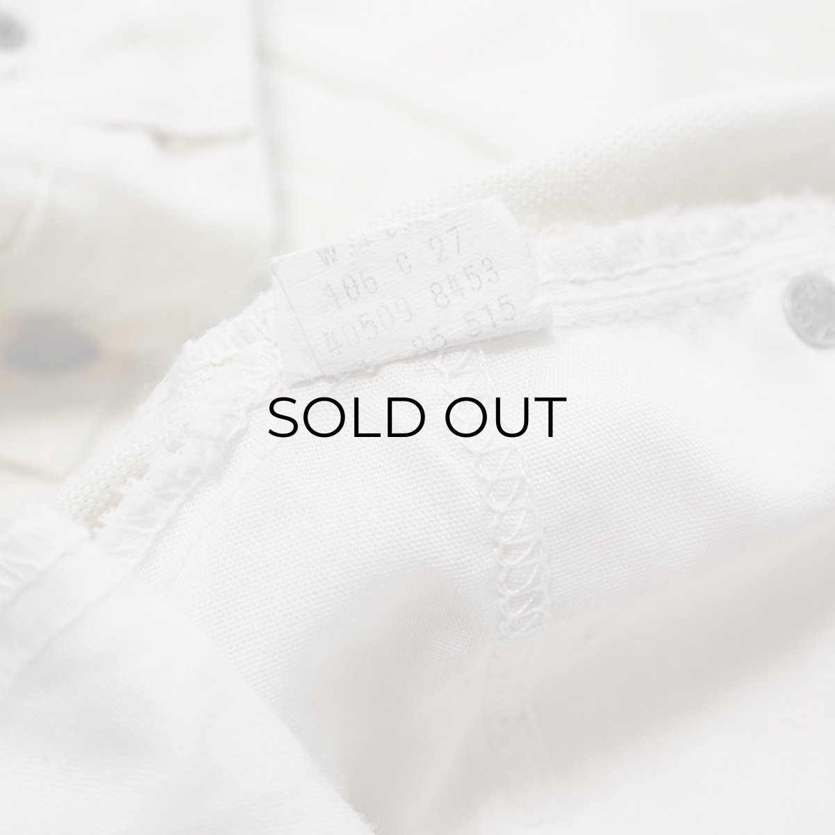 画像9: 80's LEVI'S 509 WHITE HOPSACK STRAIGHT PANTS "made in USA" 【W34 x L32 程度】 (9)