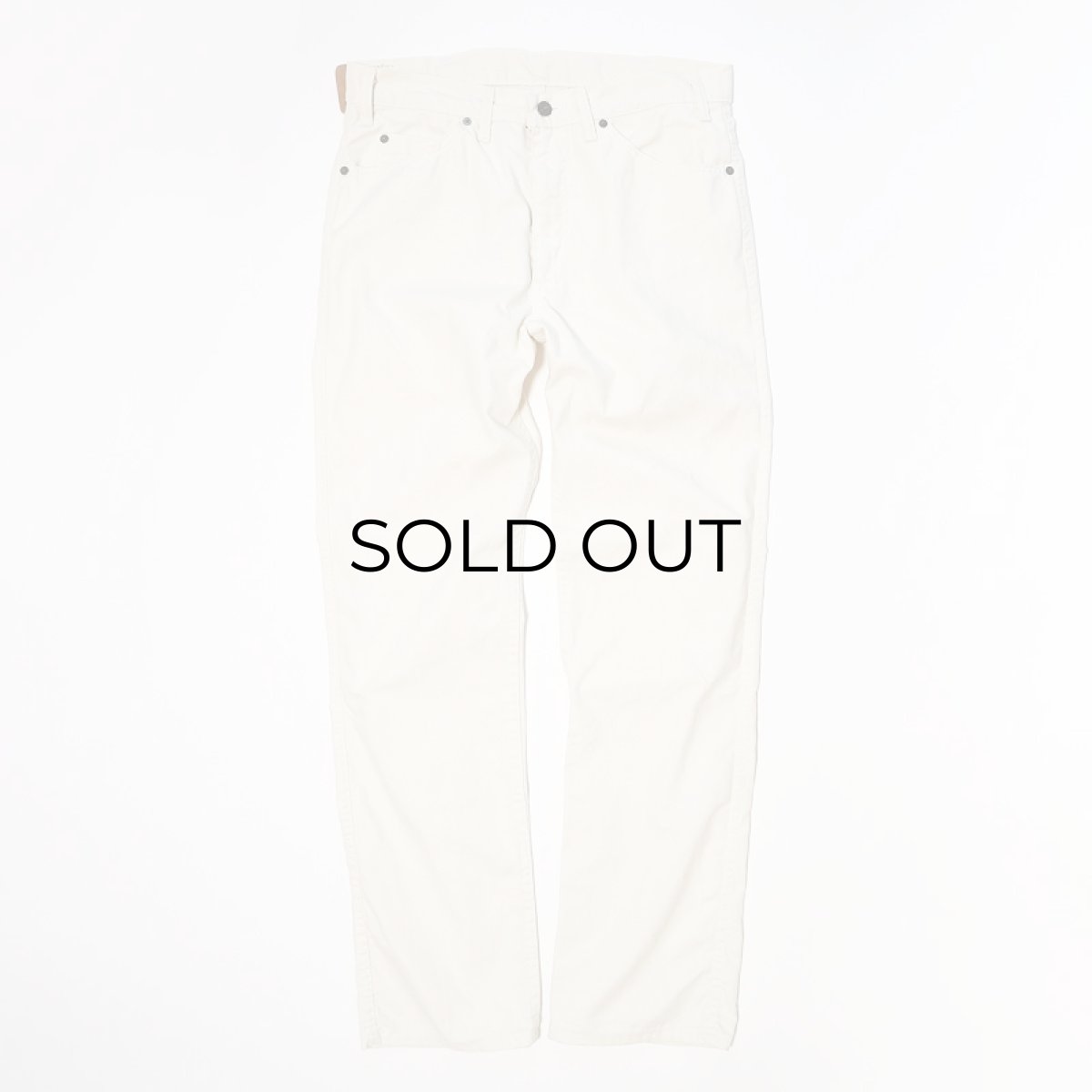 画像2: 80's LEVI'S 509 WHITE HOPSACK STRAIGHT PANTS "made in USA" 【W34 x L32 程度】 (2)