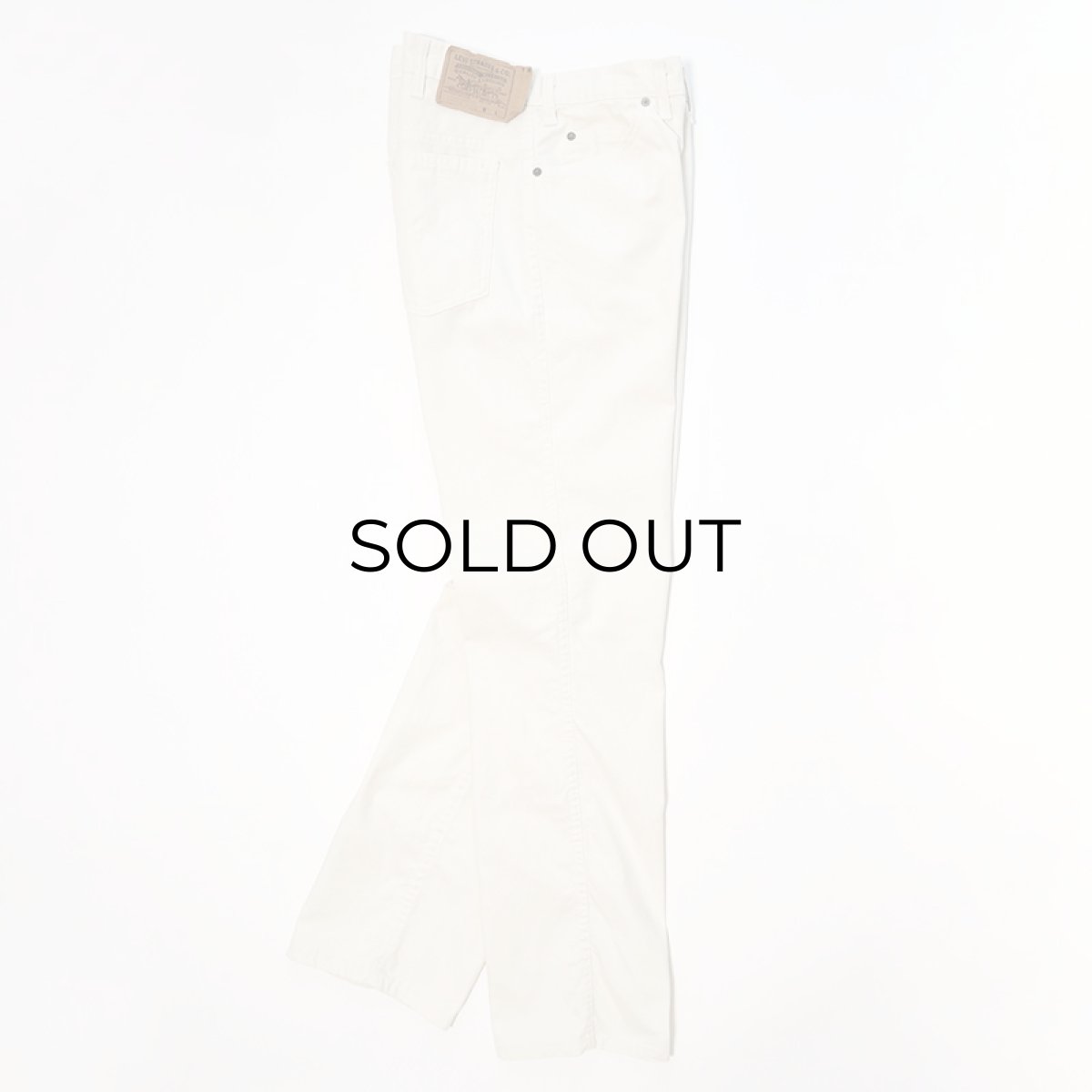 画像3: 80's LEVI'S 509 WHITE HOPSACK STRAIGHT PANTS "made in USA" 【W34 x L32 程度】 (3)