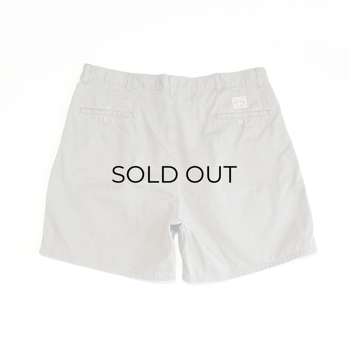 画像3: 90's Polo by Ralph Lauren "POLO CHINO" COTTON TWILL TUCK SHORTS【W37 程度】 (3)