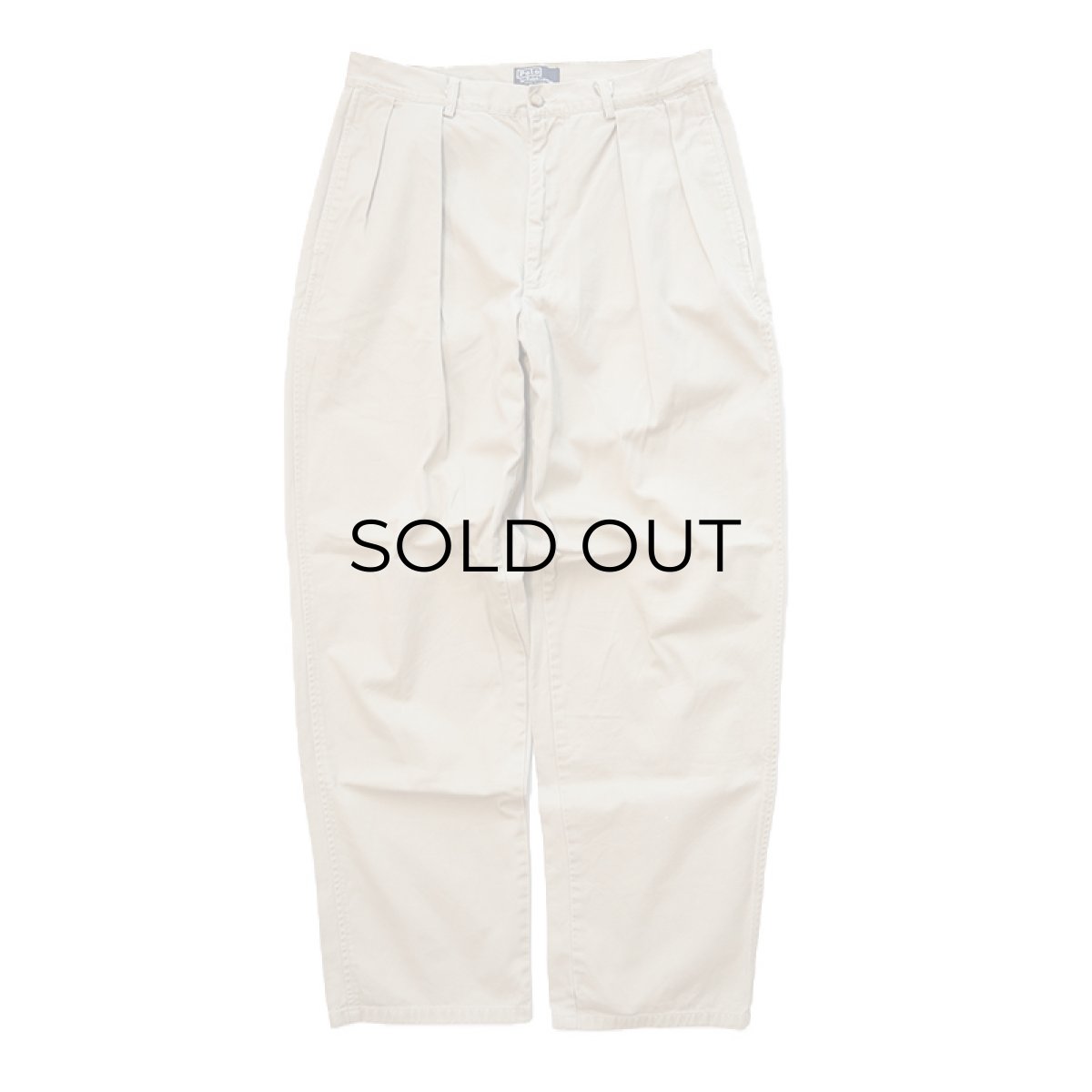 画像1: 〜90's Polo by Ralph Lauren "POLO CHINO" COTTON TWILL TUCK PANTS "MADE IN USA"【W33 x L32 程度】 (1)