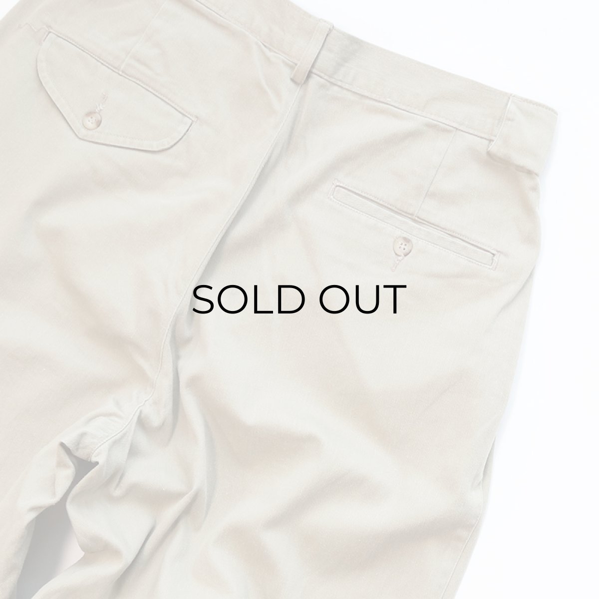 画像5: 80's UNKNOWN BRAND COTTON TWILL TUCK PANTS【W31 x L30 程度】 (5)