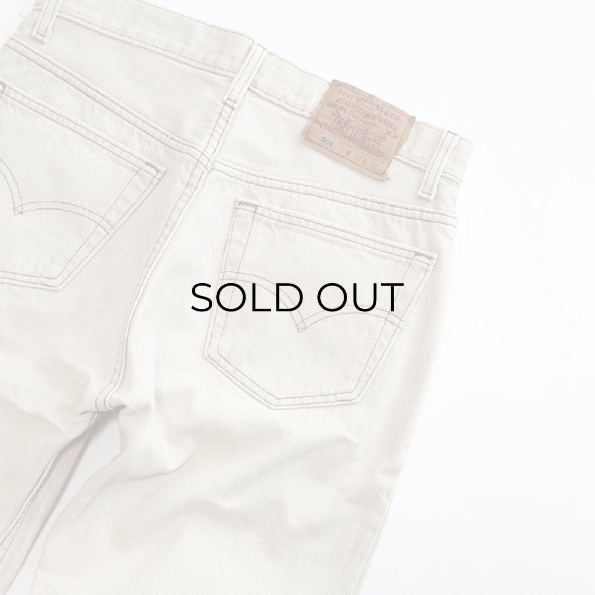 画像6: LEVI'S 501 BEIGE DENIM PANTS "made in USA" 【W31 x L29 程度】 (6)