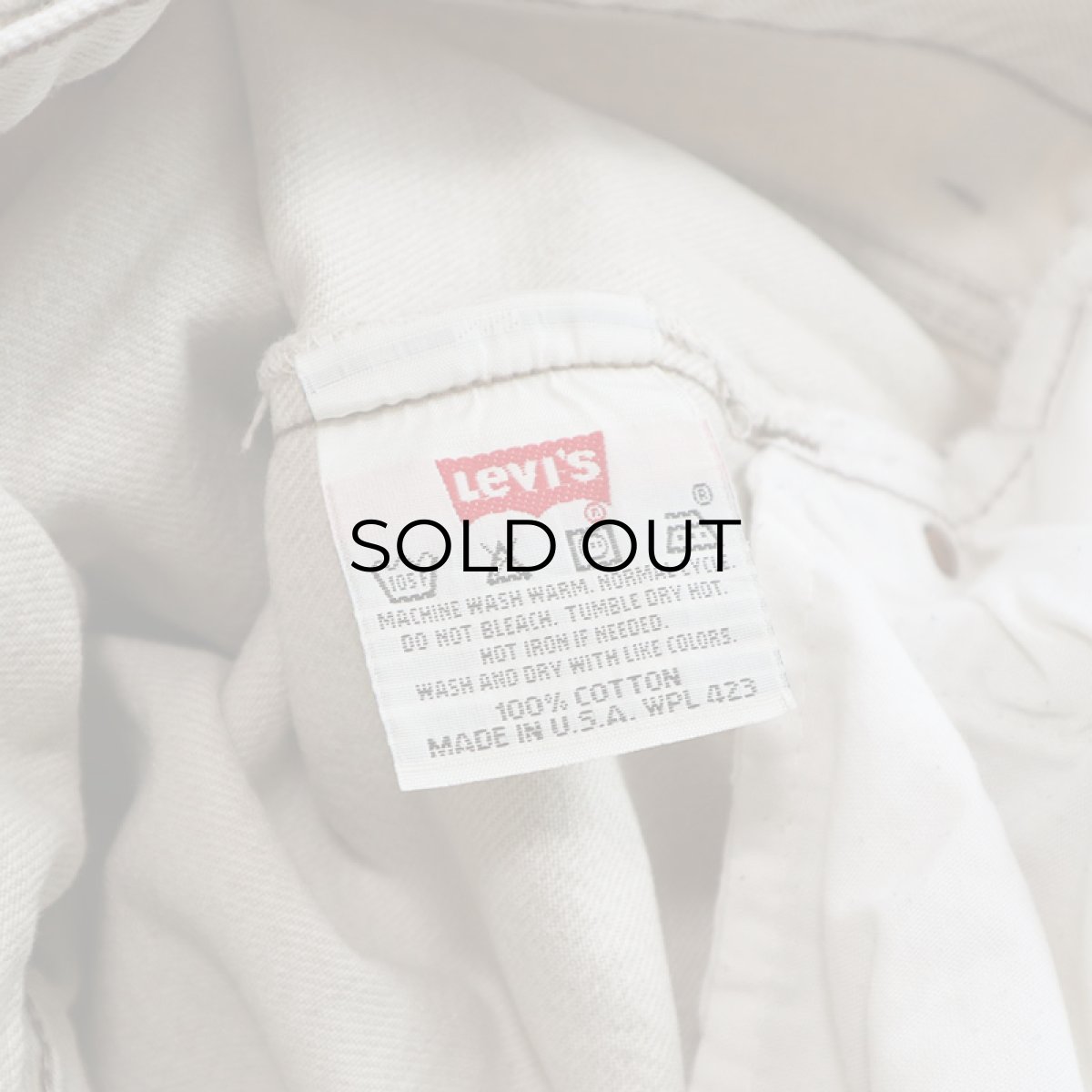 画像9: LEVI'S 501 BEIGE DENIM PANTS "made in USA" 【W31 x L29 程度】 (9)