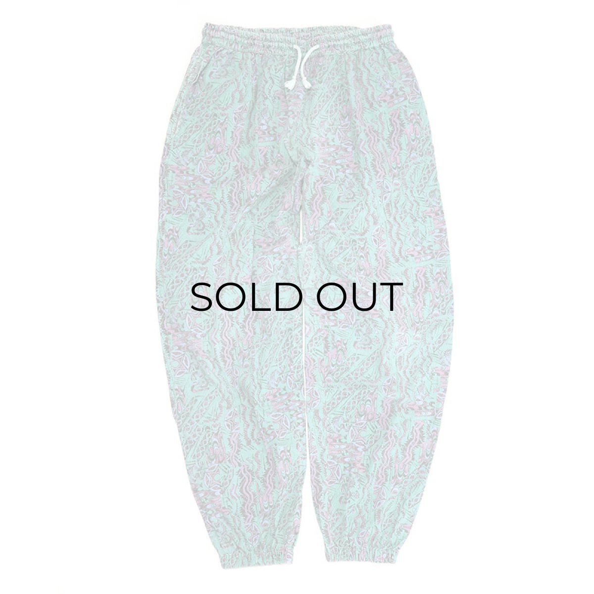 画像2: 80's PACIFIC MOTION COTTON ALL OVER PATTERN EASY BEACH PANTS (2)