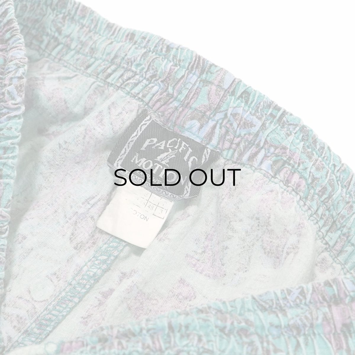 画像9: 80's PACIFIC MOTION COTTON ALL OVER PATTERN EASY BEACH PANTS (9)