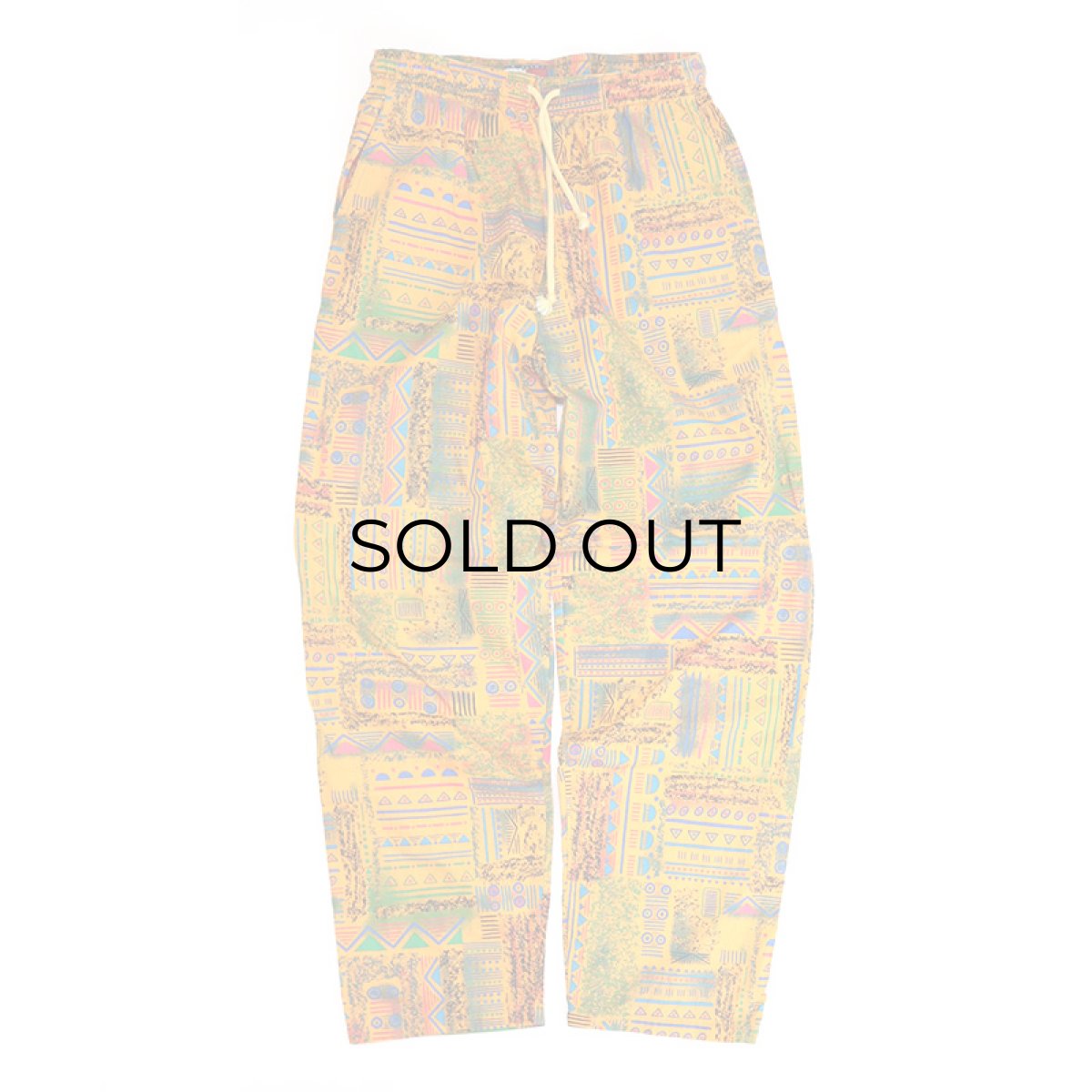 画像2: 80's LE SAINT INTERNATIONAL COTTON ALL OVER PATTERN EASY BEACH PANTS (2)