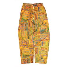 画像2: 80's LE SAINT INTERNATIONAL COTTON ALL OVER PATTERN EASY BEACH PANTS (2)