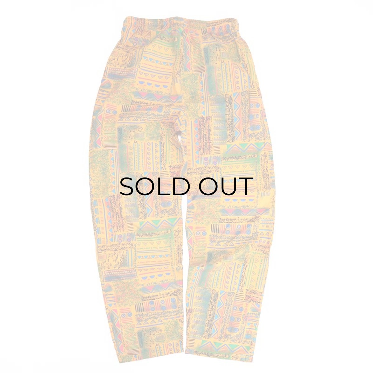 画像4: 80's LE SAINT INTERNATIONAL COTTON ALL OVER PATTERN EASY BEACH PANTS (4)