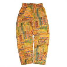 画像4: 80's LE SAINT INTERNATIONAL COTTON ALL OVER PATTERN EASY BEACH PANTS (4)