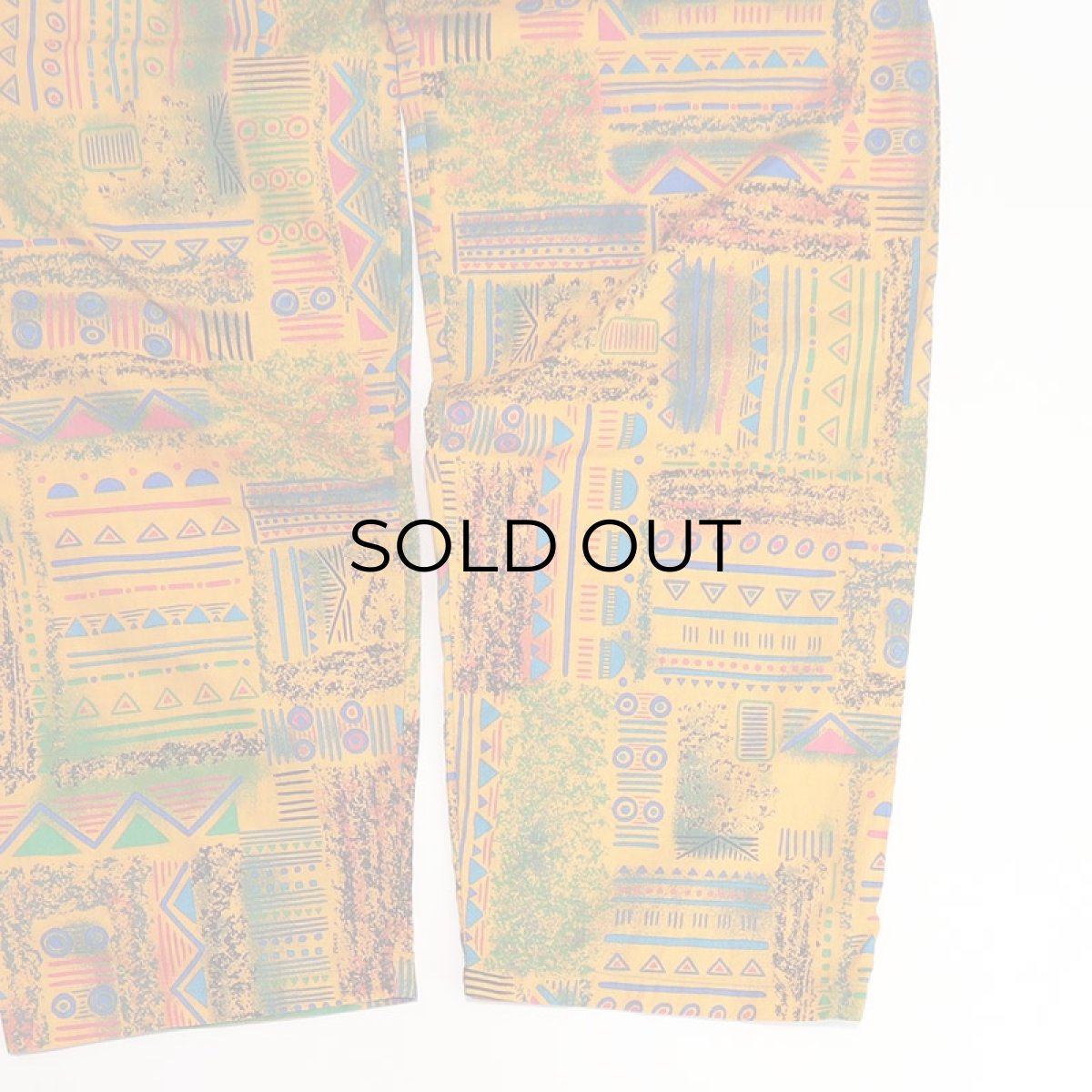 画像6: 80's LE SAINT INTERNATIONAL COTTON ALL OVER PATTERN EASY BEACH PANTS (6)