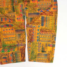 画像6: 80's LE SAINT INTERNATIONAL COTTON ALL OVER PATTERN EASY BEACH PANTS (6)