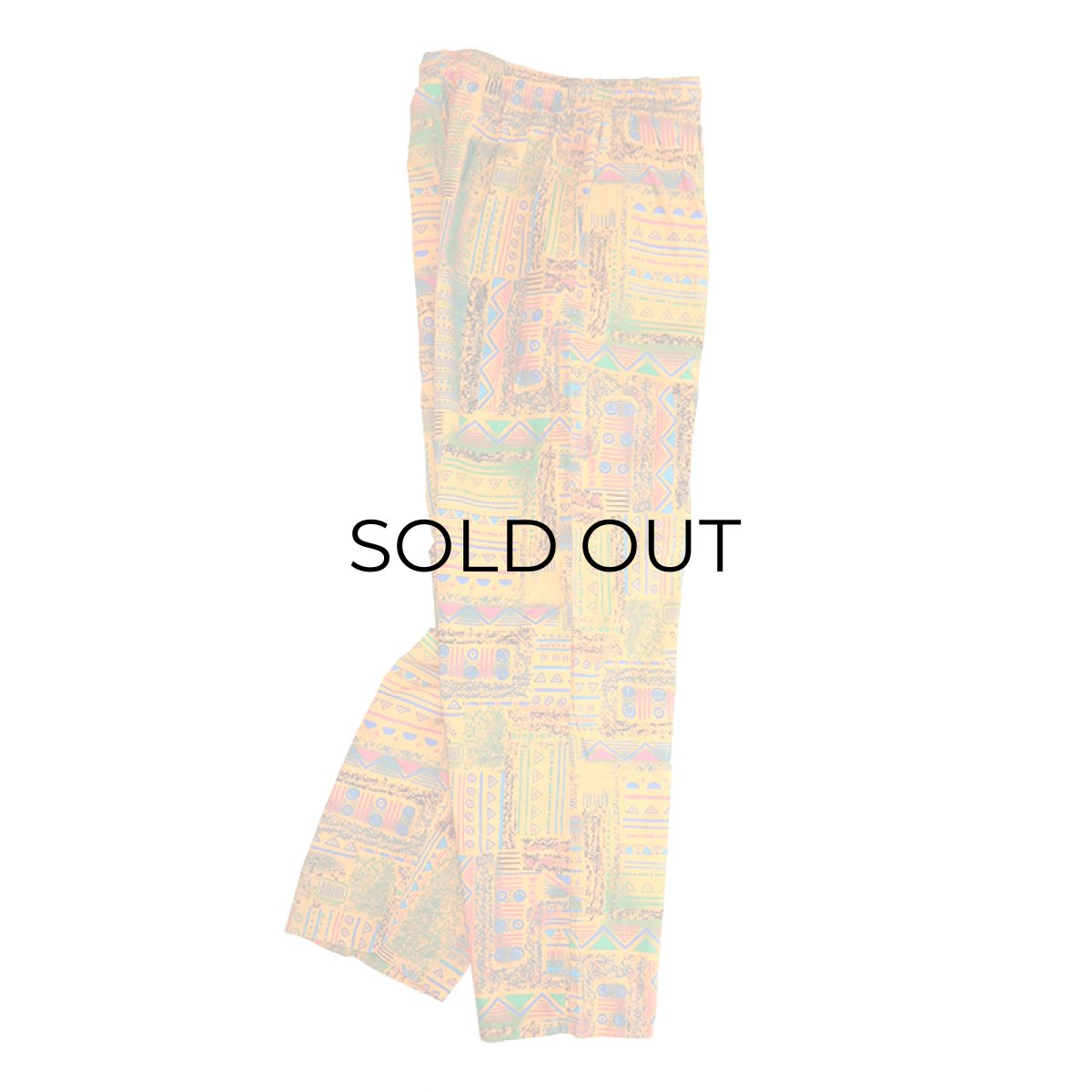 画像3: 80's LE SAINT INTERNATIONAL COTTON ALL OVER PATTERN EASY BEACH PANTS (3)