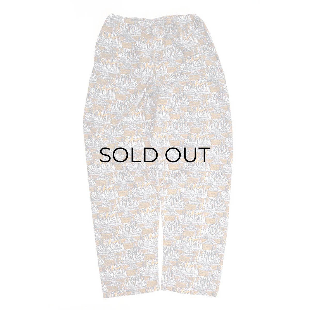 画像2: 80's LONDON WAX PRINTED COTTON ALL OVER PATTERN EASY BEACH PANTS (2)