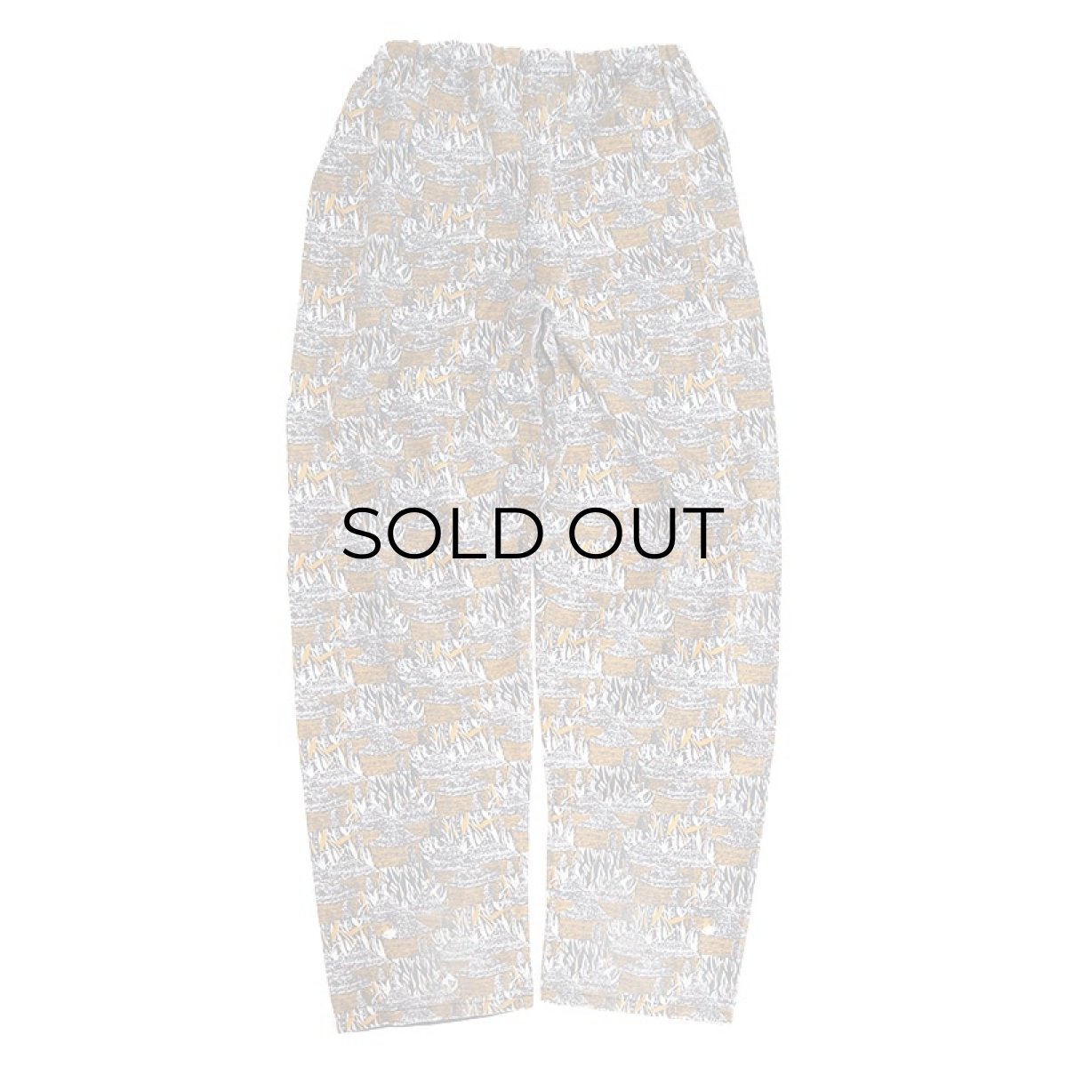 画像4: 80's LONDON WAX PRINTED COTTON ALL OVER PATTERN EASY BEACH PANTS (4)