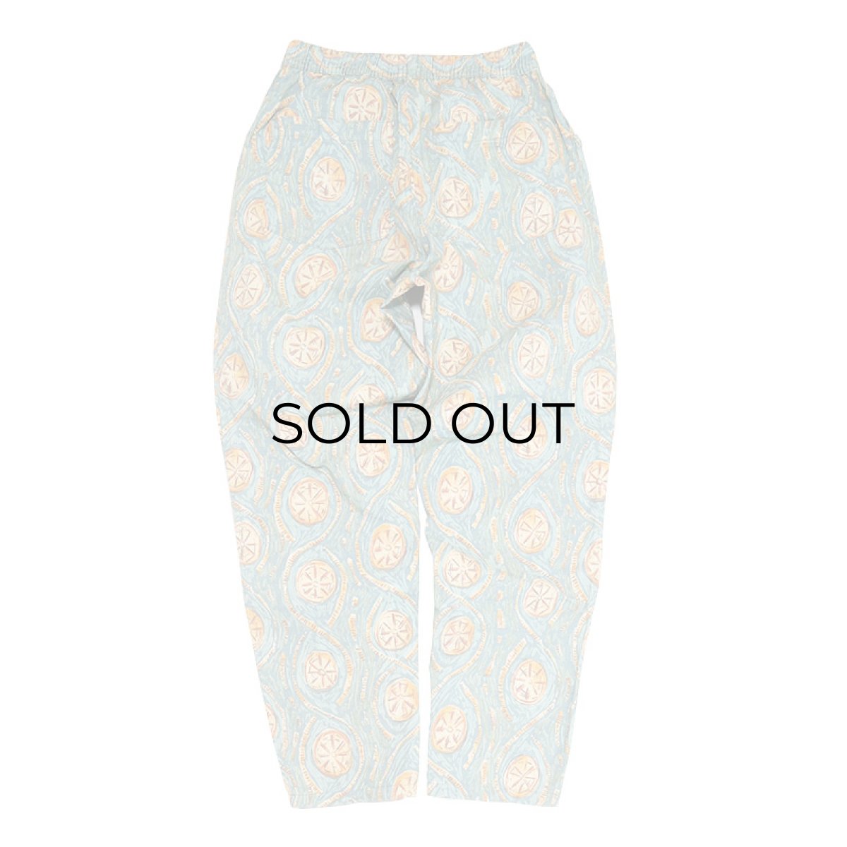 画像4: 80's OXBOW COTTON ALL OVER PATTERN EASY BEACH PANTS "MADE IN FRANCE" (4)