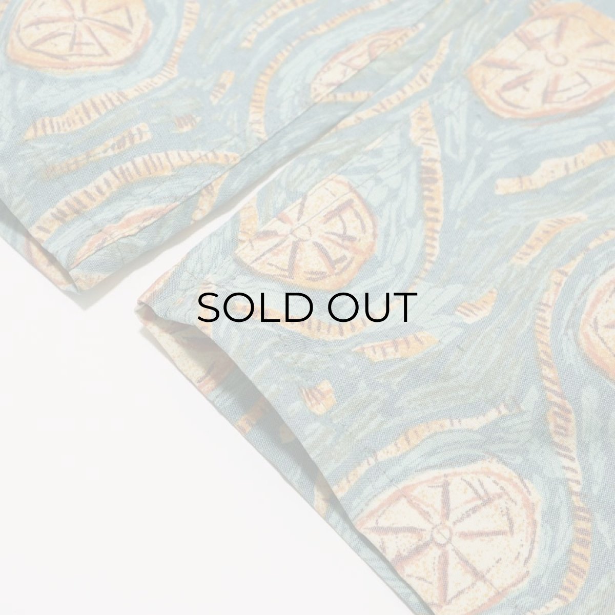 画像9: 80's OXBOW COTTON ALL OVER PATTERN EASY BEACH PANTS "MADE IN FRANCE" (9)