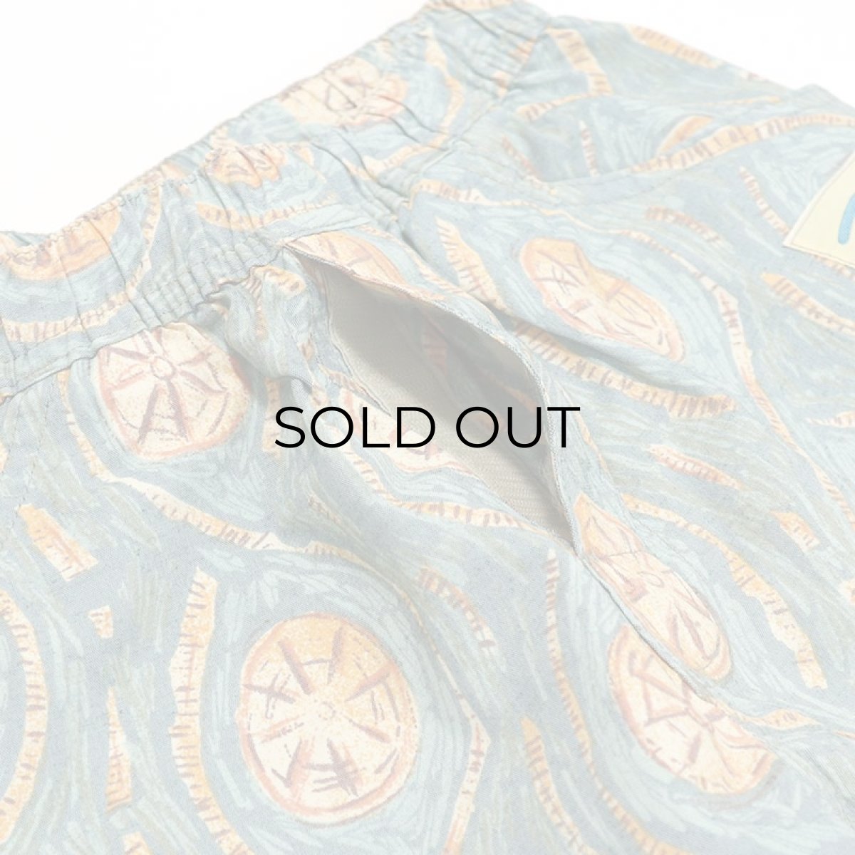 画像6: 80's OXBOW COTTON ALL OVER PATTERN EASY BEACH PANTS "MADE IN FRANCE" (6)