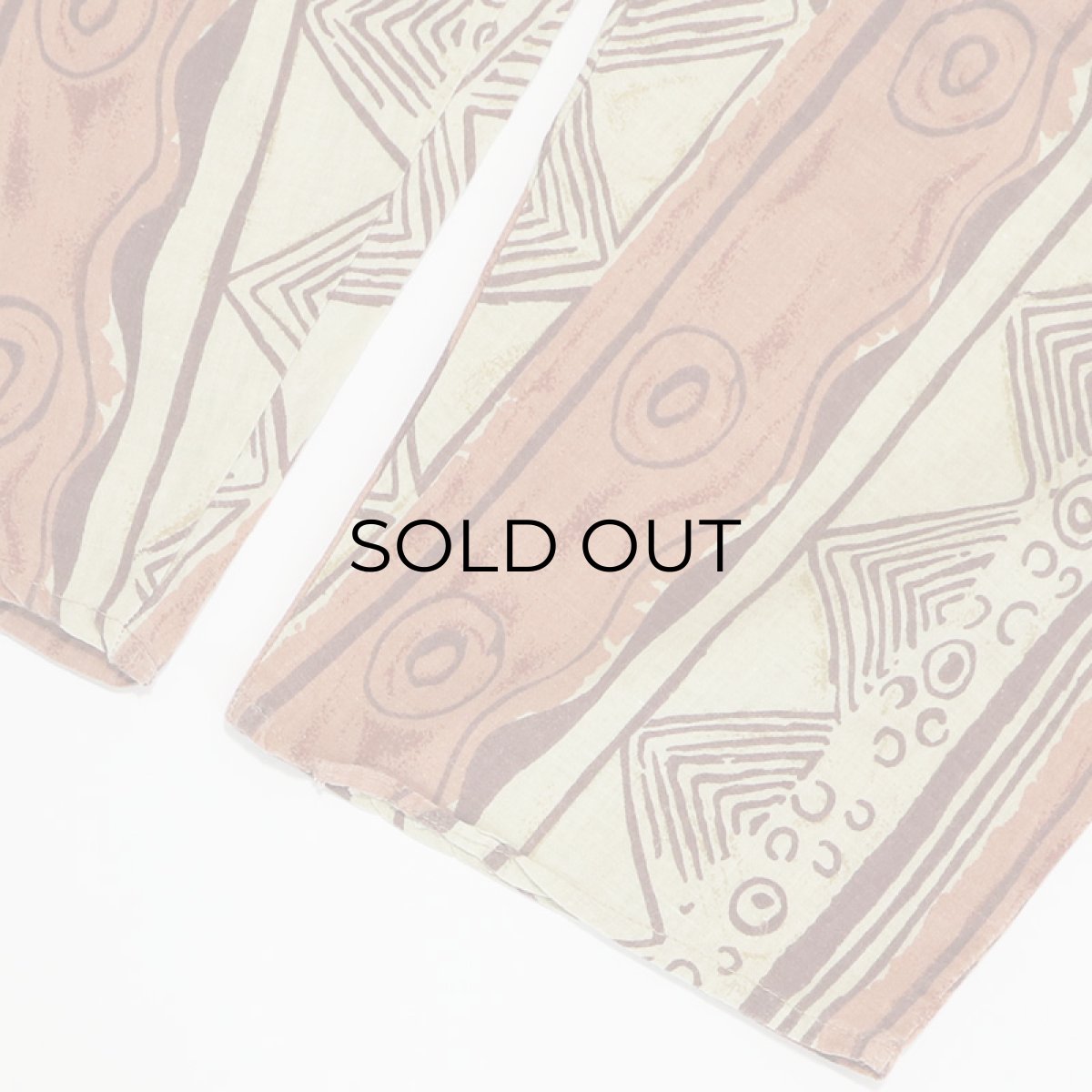 画像7: 80's UNKNOWN BRAND COTTON ALL OVER PATTERN EASY BEACH PANTS "MADE IN TURKEY" (7)