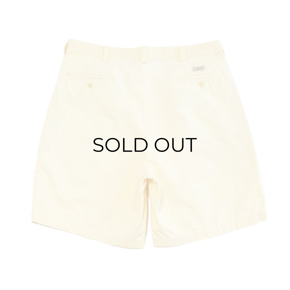 画像3: 90's Polo by Ralph Lauren "POLO CHINO" COTTON TWILL TUCK SHORTS "MADE IN USA" 【W35 程度】 (3)