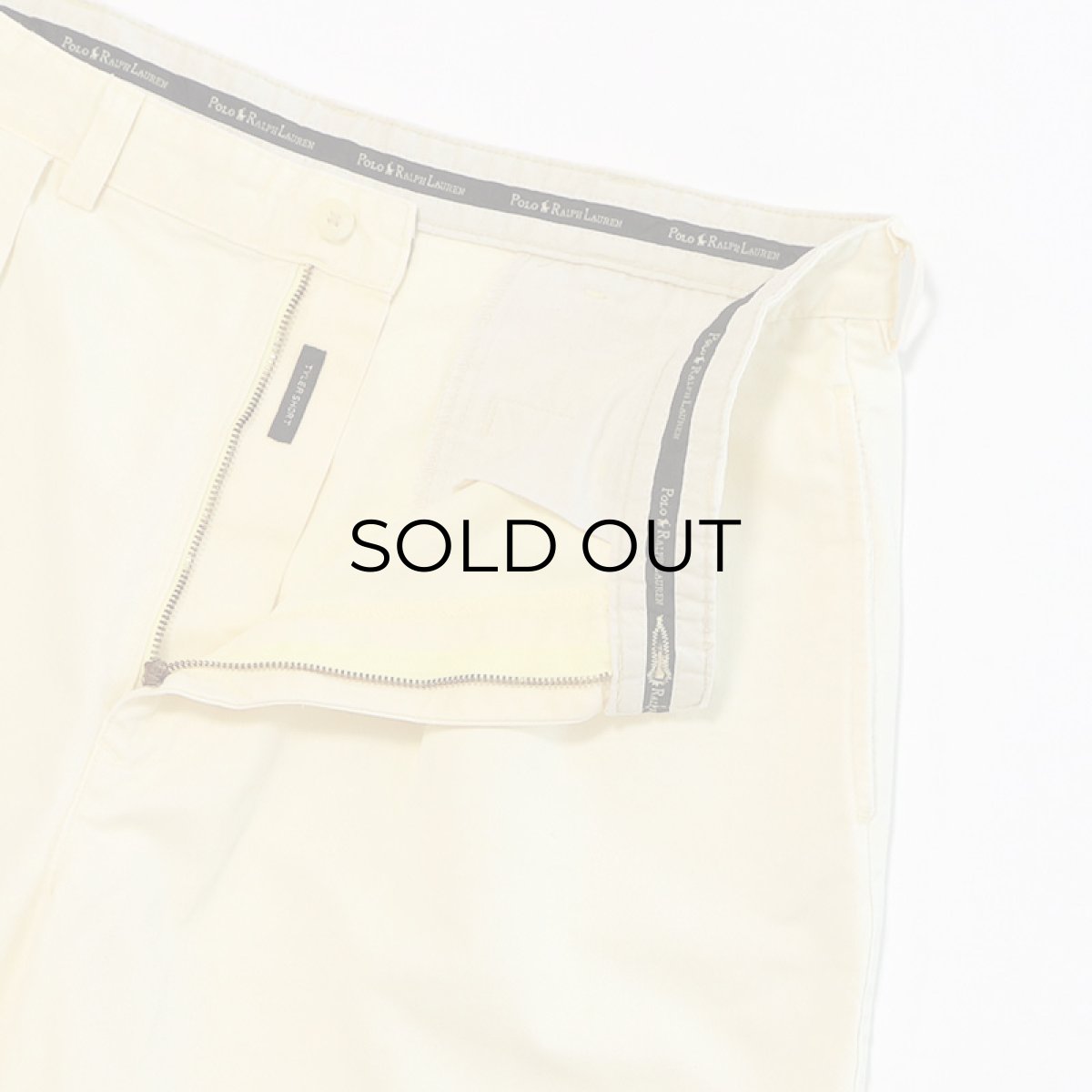画像4: 90's Polo by Ralph Lauren "POLO CHINO" COTTON TWILL TUCK SHORTS "MADE IN USA" 【W35 程度】 (4)